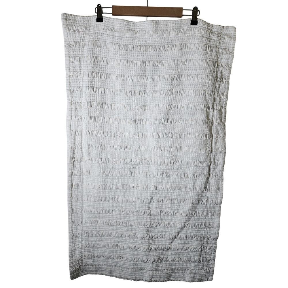 FRONTGATE White with Multicolor Fleck Design Textured KING Pillow Shams Set of 2